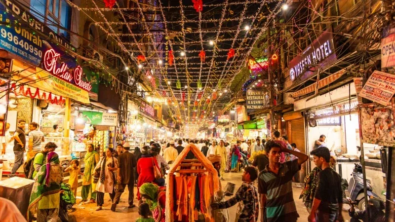 Enjoying Street Food at Chandni Chowk