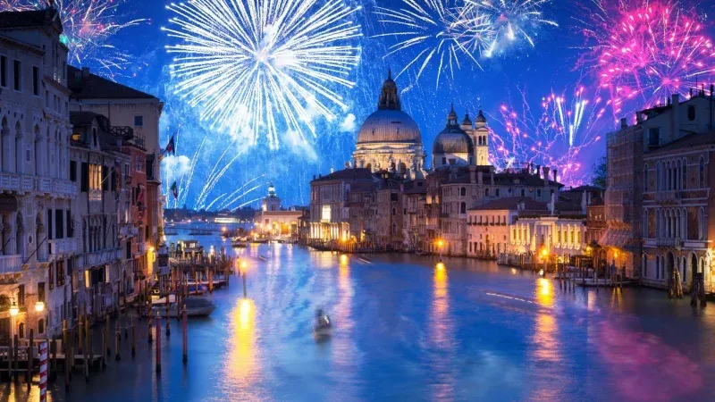 Watch Fireworks Over the Grand Canal