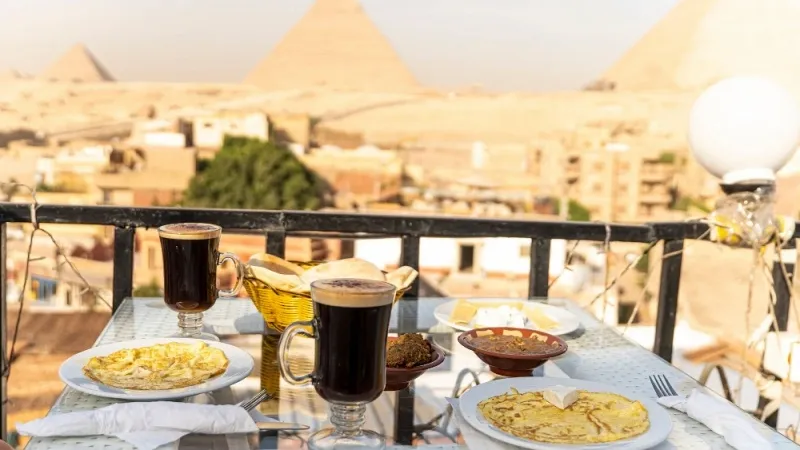 Dining with a View of the Pyramids in Giza