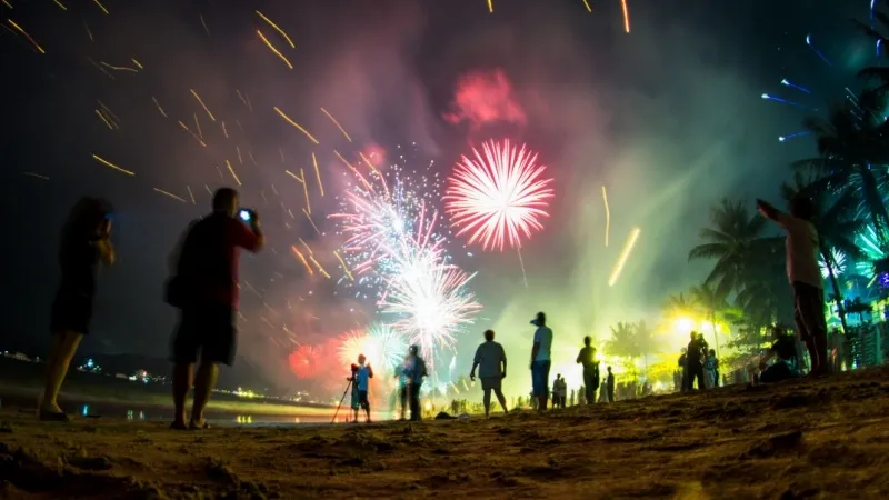 الاحتفال في جزيرة ياس الشهيرة