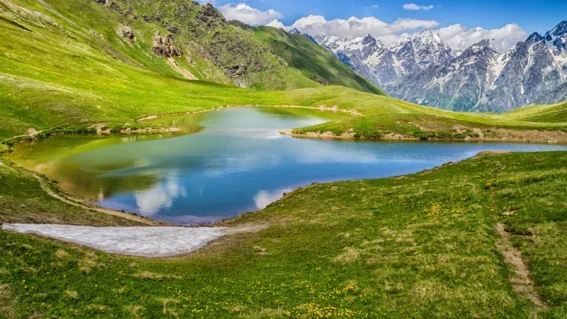 Hike in the Caucasus Mountains near Quba