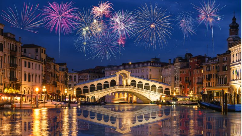 New year Venice, Italy