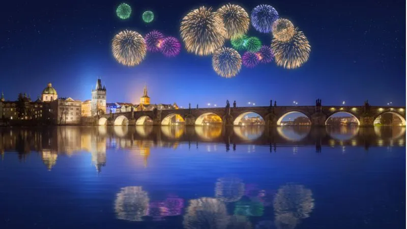 New year in Prague, Czech Republic