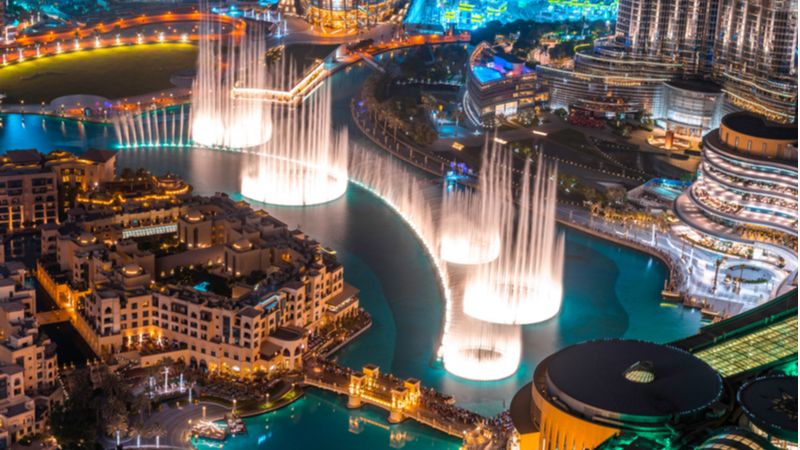 Dubai Fountain - New years celebration 2021