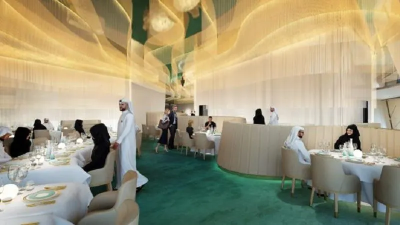 مطعم بمتحف قطر الوطني