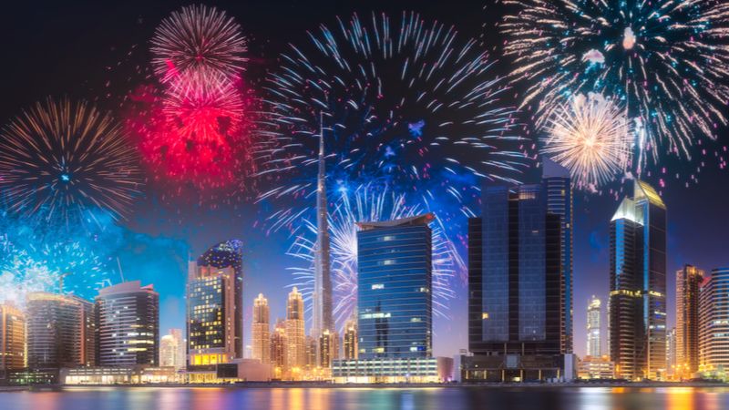 The Firework In Dubai - New Year in Dubai