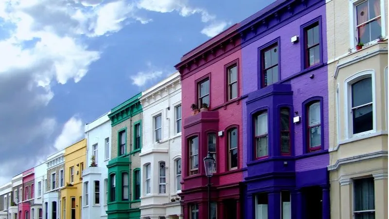 Perfect Photograph at Vibrant Colors of Notting Hill Gate